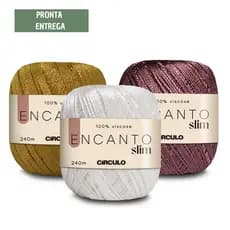 Fio Encanto Slim Círculo – Brilho e Toque Sedoso para Crochê e Tricô 240 Metros