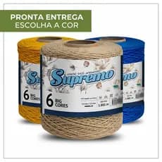 Barbante Big Cores 1,8kg Supremo Espessura 6 Fios 85% Algodão