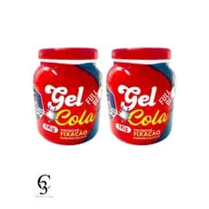 Kit Gel Cola Cabelo Modelador Modelação E Fixação Surpreendente 1kg Cada