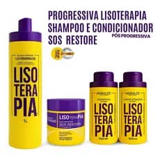 Kit 4x1 Progressiva Lisoterapia + Shamp + Cond + Sos Máscara