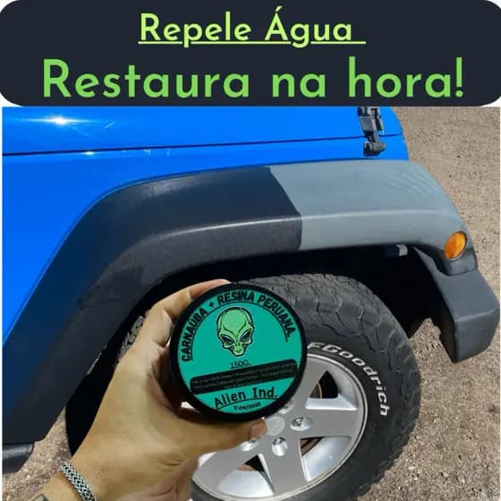 Cera Revitalizadora Alien Painel Plástico Novo Automotiva Uso Interno/Externo Alien