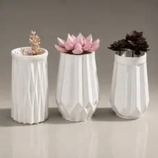 Vaso Decorativo em Gesso Diamante - Envio em 6 horas