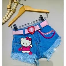 Shorts infantil Helo kit moda casual blogueirinha ideal para dia a dia.