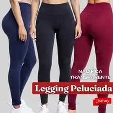 Calca Legging Peluciada Feminina Flanelada Termica Inverno