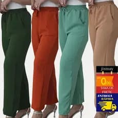 calça pantalona feminina cintura alta Com Bolso Duna tamanho  M G GG