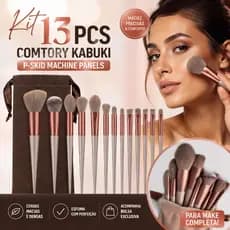Kit 13 Pçs Pincéis De Maquiagem Contorno Kabuki Profissional cor aleatorio