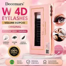 Cílios W 4D Decemars Volume Egípcio Extensão De Cílios Alongamento Híbrido 0.07D CX ROSA