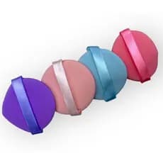 Kit 4 Esponjas Puff Para Maquiagem Connert Veludo Puff Para Base Em Pó
