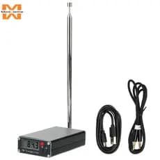 Transmissor FM 2000M 0.5W Display Digital Estéreo 76-108MHz Tipo C Interface