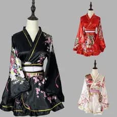 Mulheres Sakura Yukata Haori Japonês Kimono Vestido Anime Cosplay Trajes De Show De Palco