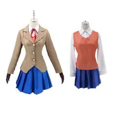 Doki Literatura Clube Cosplay Traje Uniforme Escolar Japonês Monika