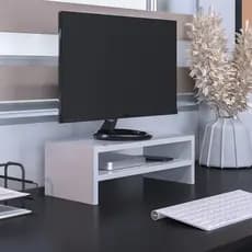 Suporte Para Monitor Stand Home Office Lap L03 Branco - Lyam Decor