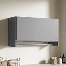 Armário Multiuso Aéreo Cabideiro Grécia L03 Cinza - Lyam