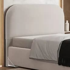 Cabeceira Cama Box Casal 140cm Orgânica Lanna W01 Bouclê Creme - Lyam Decor