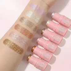 Bastão Iluminador 6 Cores À Prova D'água Longa Duração Efeito Glow Todas as Peles Frio, Neutro, Quente