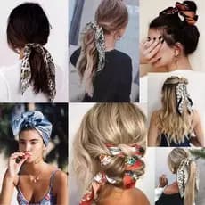 Lenço Feminino Estampado Acetinado Cetim Para Cabelo Bolsa Pescoço bandana tamanho 50cmx50cm