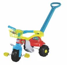 Triciclo Infantil Menino Tico Tico Festa Azul C/Aro Protetor Motoca 2560L Magic Toys
