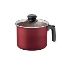 Fervedor Tramontina Paris  Alumínio Revestimento Starflon Max Vermelho Com Tampa De Vidro 14Cm 1,9L