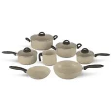 Brinox Jogo de Panelas 7 Peças Ceramic Life Suprema Vanilla