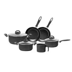 Jogo de Panelas Brinox Antiaderente Ceramic Life 6 Peças Suprema Preta