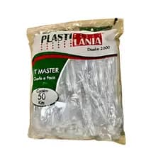 Kit Talher Garfo E Faca Descartável Reforçado Churrasco 50