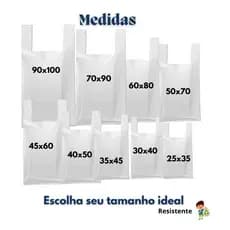 Tamanho Sacolas B1 Branca Impressão Farmácia Papelaria Perfumaria Feira Lanchonete Padaria