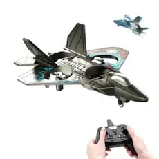 Avião de controle remoto Preto- EPP 4x Hélices 2.4G, Potente