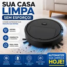 Robô Aspirador de Pó Recarregável Automático 110v Sensor Anti Obstáculos
