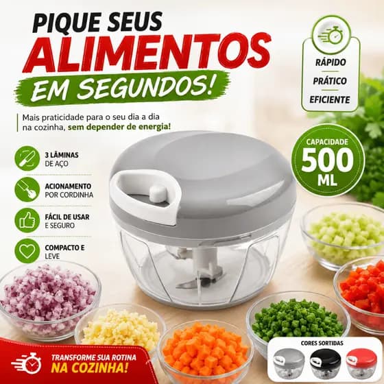 Mini Triturador Elétrico Recarregável USB 250ml Processador de Alimentos Portátil 3 Lâminas Inox Sem Fio