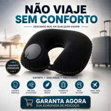 Almofada Travesseiro De Pescoço Protetor Cervical Descanso Viagem Confortável Avião Onibus