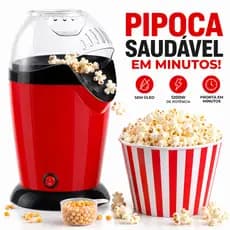 Pipoqueira Elétrica Simm 1200w Sem Óleo Pipoca Saudável Cine Vermelho 110v