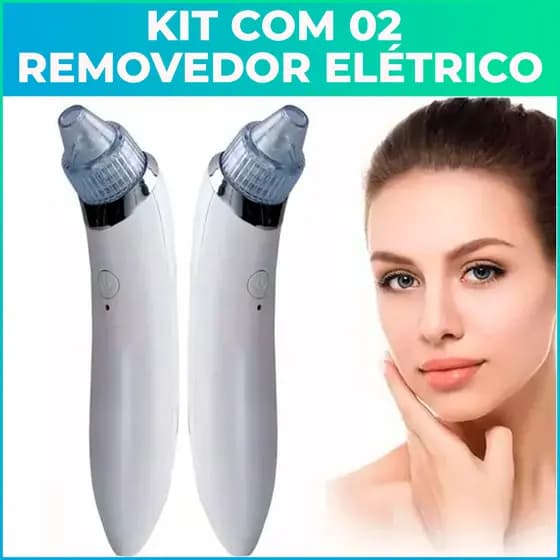Kit 2 Aparelho Removedor de Cravos Elétrico Máquina Tirar Cravo E Espinha Sucção a Vácuo Extrator