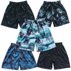 Short bermuda praia masculino de menino mauricinho estampado tactel com Elastano Infantil e Juvenil