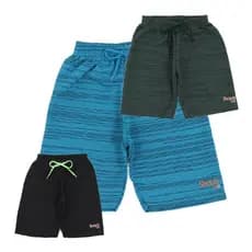 Kit 3 Bermudas/Shorts Menino Verão Moletinho Moletom Tam; 2/3/4/6/8/10/12/14/16 Infantil Juvenil