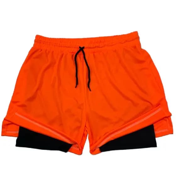 Short Bermuda Masculina Esporte Academia Dry Fit 2x1 Proteção Uv+20 Alta Performance com Elastano