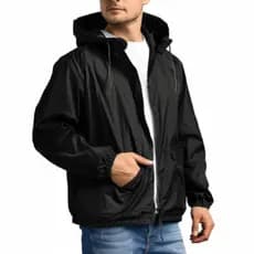 Jaqueta Corta Vento Impermeavel Masculina Preto Semi Forrada Tamanhos P/m/g/gg/g1/g2/g3/g4