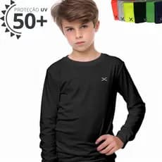 Camisas Proteção UV Fator 50+Malha Fria Camisetas Térmicas Masculina Infantil e Infanto-juvenil