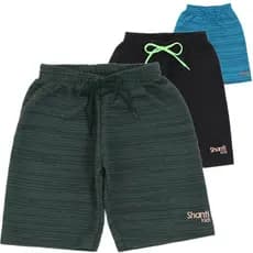 Combo 3 Bermuda Infantil Moletinho Juvenil  de Menino Tamanho 2 Ao 16 anos Shorts de Moleton