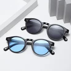 Estilo Coreano Retro Arroz Prego Óculos De Sol Oval Moda Simples