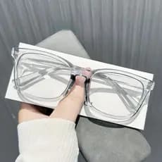 Óculos Quadrados Com Rebite De Alta Qualidade , Minimalistas , Elegantes , Anti-Luz Azul , Visão Noturna