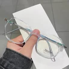 Moda Estudante Armação Óptica Coreano Anti Luz Azul Óculos Rosto Fino Diários