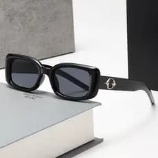 Óculos De Sol Femininos Da Moda , Armação Quadrada , Lente Preta , Rosto Elegante , Emagrecimento , Anti UV