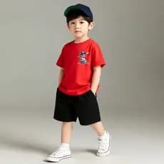 Camiseta Infantil Ombro A Ombro Blusinha Manga Curta Estampada Emblema Capivara Basebol 100% Algodão Premium