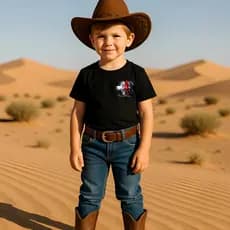 Camiseta Infantil Blusinha Manga Curta Emblema 3 Cavalos Coloridos 100% Algodão Premium Camisa Infantil Unissex