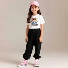 Camiseta Infantil Blusinha Manga Curta Estampada Capivara no Balanço 100% Algodão Premium Camiseta Infantil Para Menina