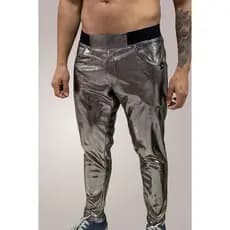 Calça Masculina em Malha Holográfica Moda Masculina Casual Confortável Estilosa