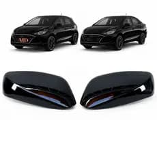 Capa de Retrovisor Hyundai HB20 e HB20S 2012 a 2019 Sem Entrada para Pisca – Preto Black Piano