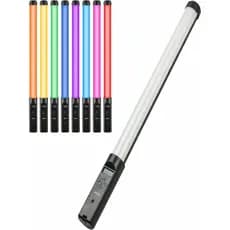 Bastão De Luz De Vídeo Rgb Led, Bastão De Luz Portátil Para Fotografia Led , Luz Led Colorida 3000K-6000K Regulável Com Bateria Embutida, 14 Cenas De Luz