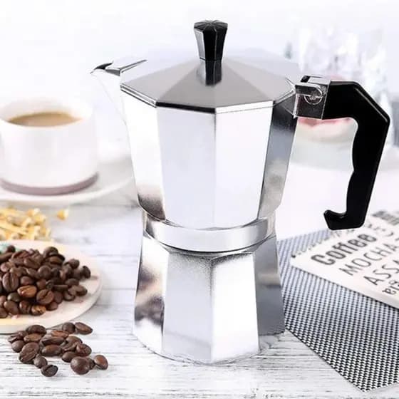 Cafeteira Italiana Moka Alumínio Café Puro Vários Tamanhos 3,6 e 9 xícaras yb