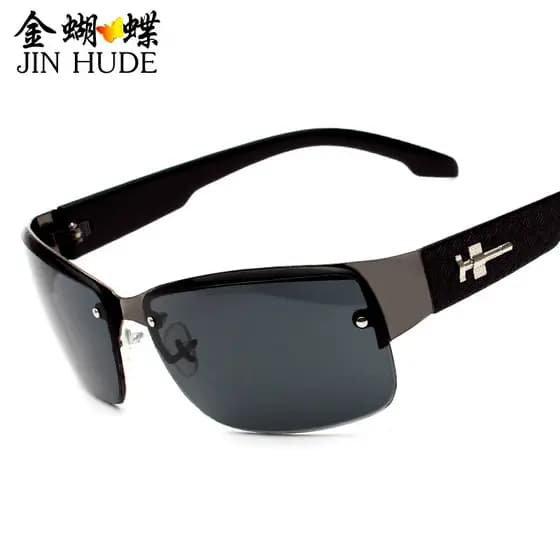 Novo estilo de óculos de sol masculino Metal sem moldura cópia óculos de sol quadrado ciclismo óculos de sol